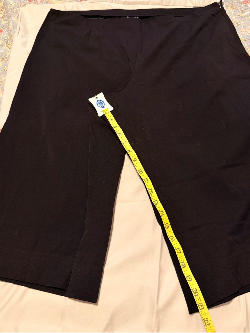 Rafaella Black Cropped wide leg Ankle Pants - Picture 2 of 5